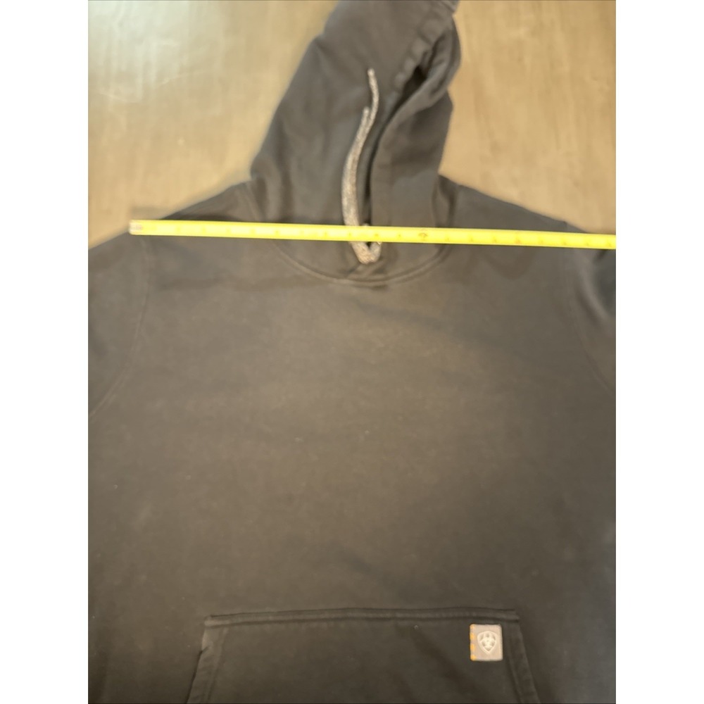 Ariat‎ Rebar Black Fleece Hooded Pullover Hoodie Embroidered Size 3XL XXXL - Picture 9 of 11